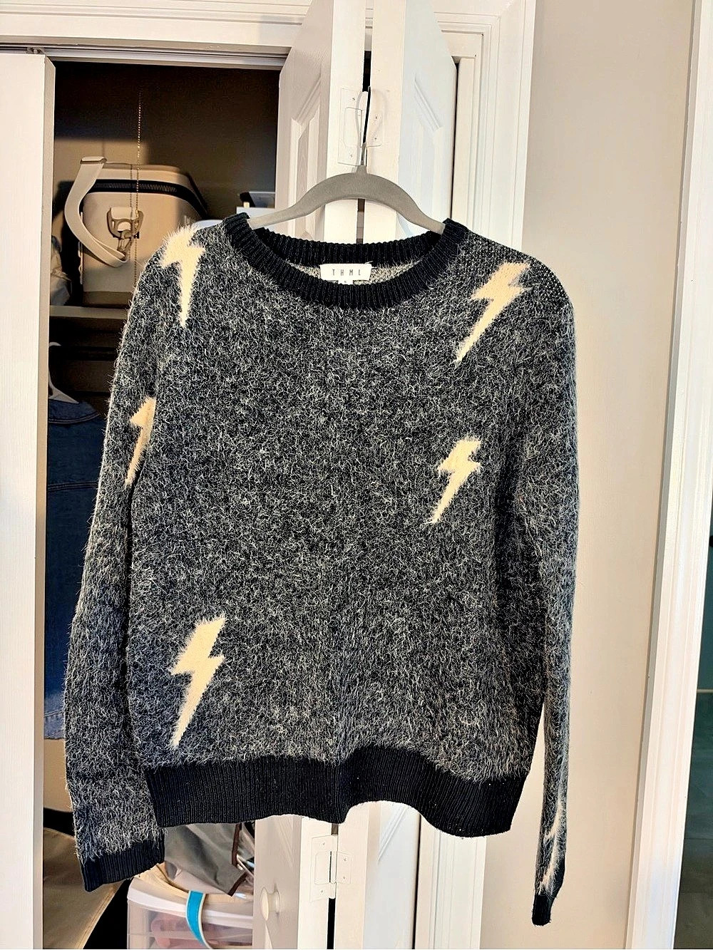 THML Lightning Bolt Crewneck Sweater